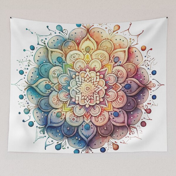 Aperçu de l'œuvre Un délicat mandala bohème - Collection de mandalas Sacred Space créée et vendue par GVRDesign.