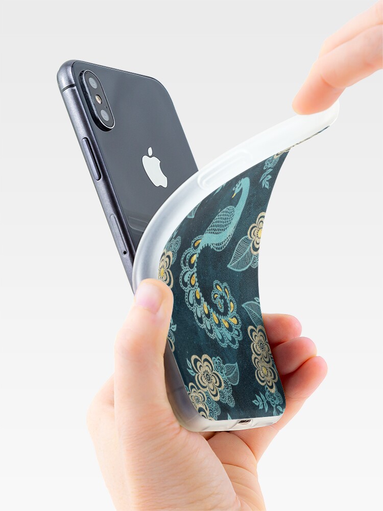 Alternate view of Henna Tattoo Peacock iPhone Case & Cover