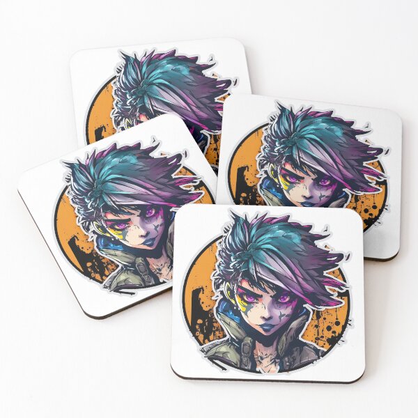 Item preview, Neon Cyber Punk Girl in Circular Design designed and sold by MK3DESIGN.