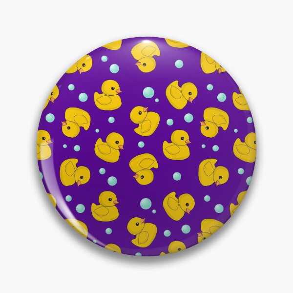 Item preview, Cute Rubber Ducky Pattern - Yellow Duckies on Purple designed and sold by inspirationzgal.