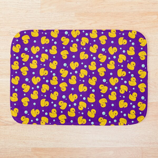 Item preview, Cute Rubber Ducky Pattern - Yellow Duckies on Purple designed and sold by inspirationzgal.