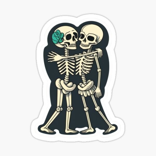 Smothered in Hugs Skeletons | Sticker