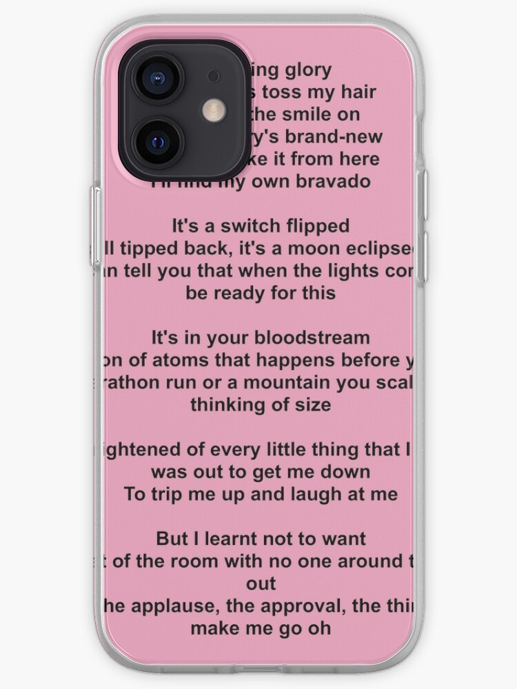 Lorde Bravado Lyrics Iphone Case Cover By Elisabethmr Redbubble