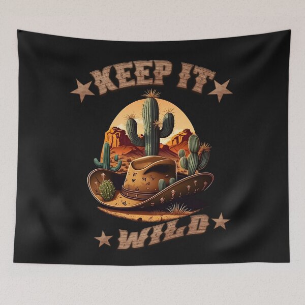 Item preview, Keep it WILD - cowboy hat, cacti, desert designed and sold by RebeccaRe.