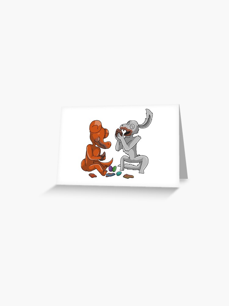 Rainbow Friends Orange & Grey ChocEggs (Easter 2023) | Greeting Card