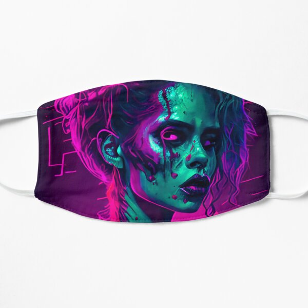 Zomella - Female Synthwave Zombie Flat Mask