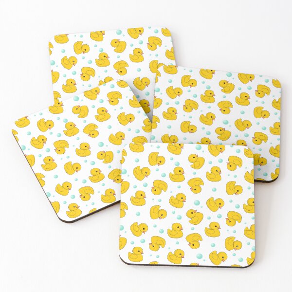 Item preview, Yellow Rubber Duckies Pattern - Cute Ducky on White designed and sold by inspirationzgal.