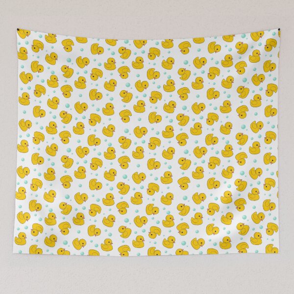 Item preview, Yellow Rubber Duckies Pattern - Cute Ducky on White designed and sold by inspirationzgal.