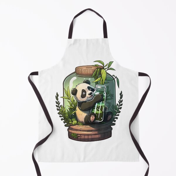Item preview, Panda in a Jar Hugging Bamboo Drink designed and sold by PawsInAJar.