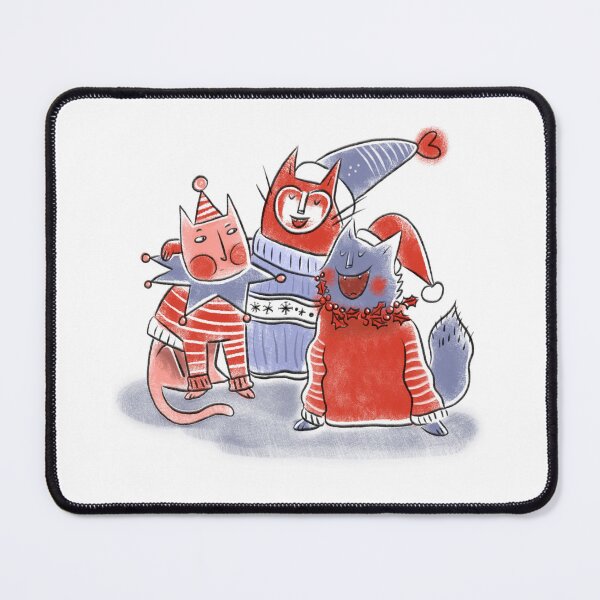 Item preview, MEOWY CHRISTMAS three wise cats singing designed and sold by jasmineberry.