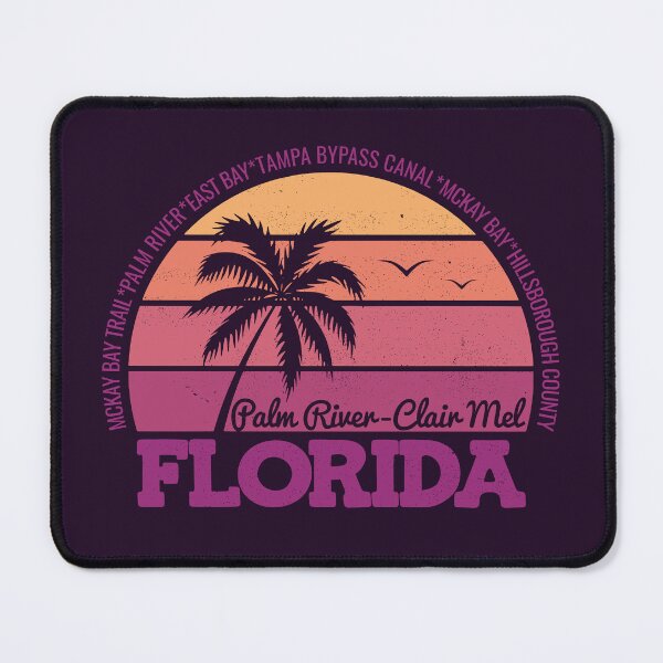 Item preview, Palm River-Clair Mel Florida Sunset Retro Vintage Local Pride Logo designed and sold by CRHPOD20.