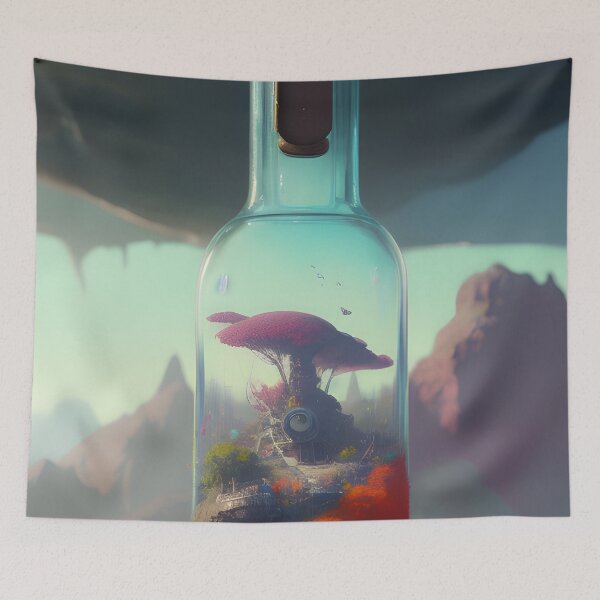 Item preview, The World in a Bottle Fantasy Landscape Town in a Bottle designed and sold by VersoShopping.