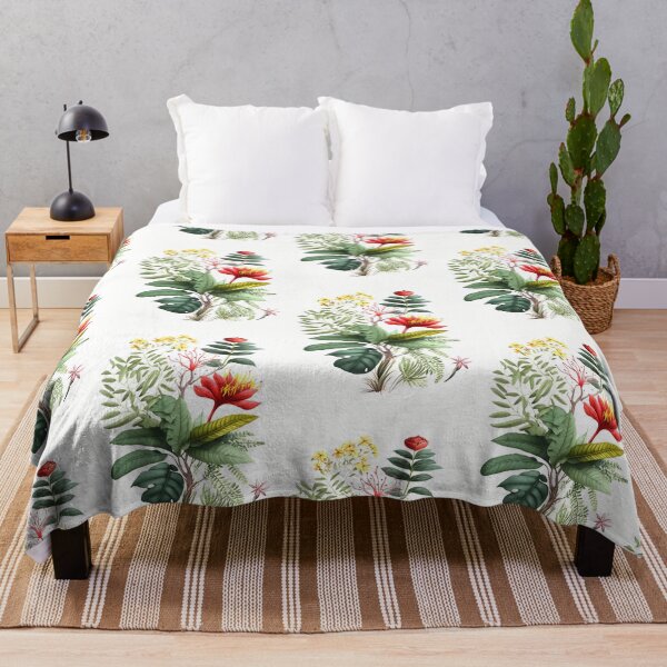 Item preview, Botanical Art, Boho Exotica, Exotic Plants and flowers Pattern designed and sold by MonkStudio.