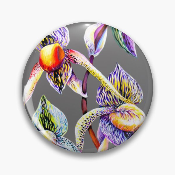 Artikelvorschau, Erhabene Frauenschuh-Orchideen-Aquarell-Blumen entworfen und verkauft von SylkeKrauss.