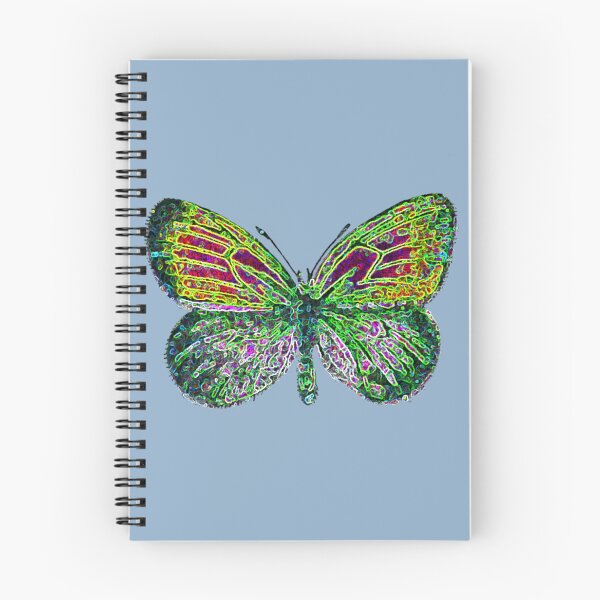Artikelvorschau, Digital Nature Abstract Blue Sky Pearly Heath Schmetterlinge Green Pink Distortion entworfen und verkauft von kattakitty.