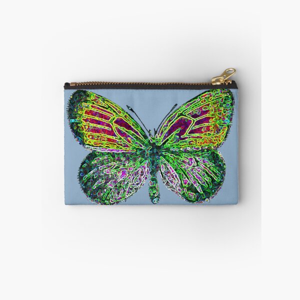 Item preview, Digital Nature Abstract Blue Sky Pearly Heath Butterflies Green Pink Distortion designed and sold by kattakitty.