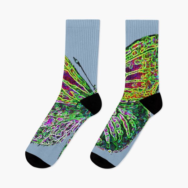 Item preview, Digital Nature Abstract Blue Sky Pearly Heath Butterflies Green Pink Distortion designed and sold by kattakitty.