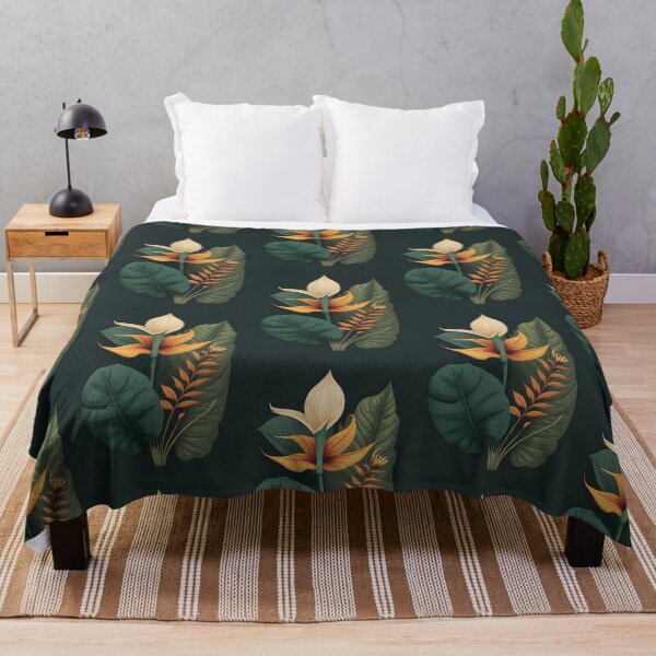 Item preview, Botanical Art, Boho Exotica, Exotic Plants and flowers Pattern designed and sold by MonkStudio.