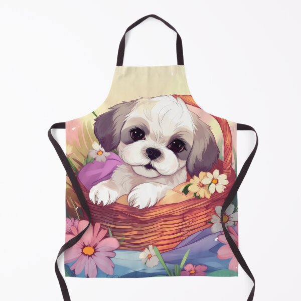 Item preview, Adorable Puppy in a Basket designed and sold by SoloSeal.