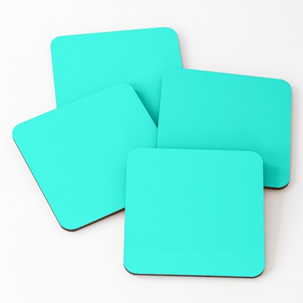 Item preview, Neon Fluro Bright Solid Block Colour Teal Blue designed and sold by Kristy Jordan.
