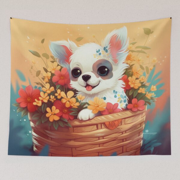 Item preview, Sweet Puppy in a Basket designed and sold by SoloSeal.