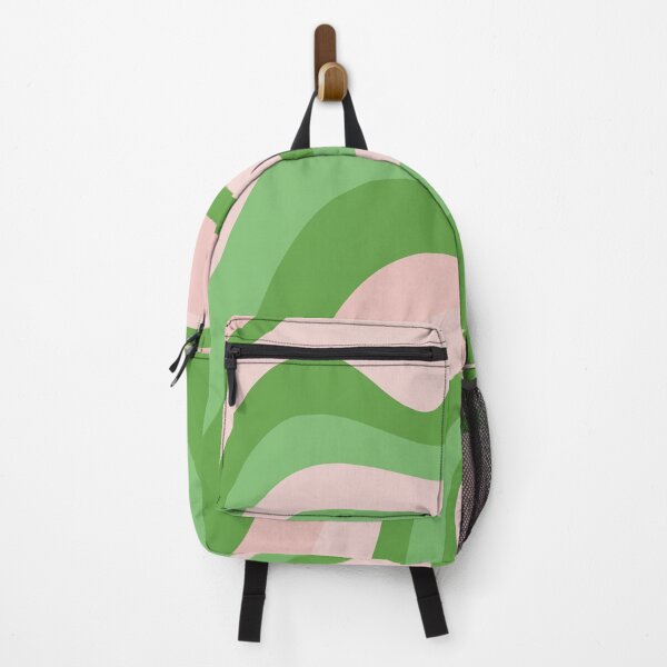Item preview, Retro Waves Abstract Pattern Spring Light Green and Pale Pink designed and sold by kierkegaard.