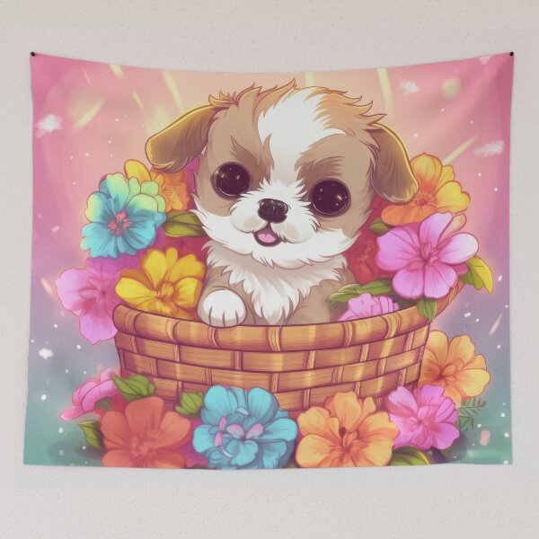 Item preview, Cozy Puppy in a Basket designed and sold by SoloSeal.