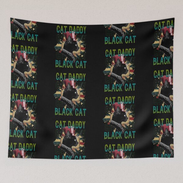 Item preview, Cat daddy black cat vintage eighties style cat retro designed and sold by kobe811.