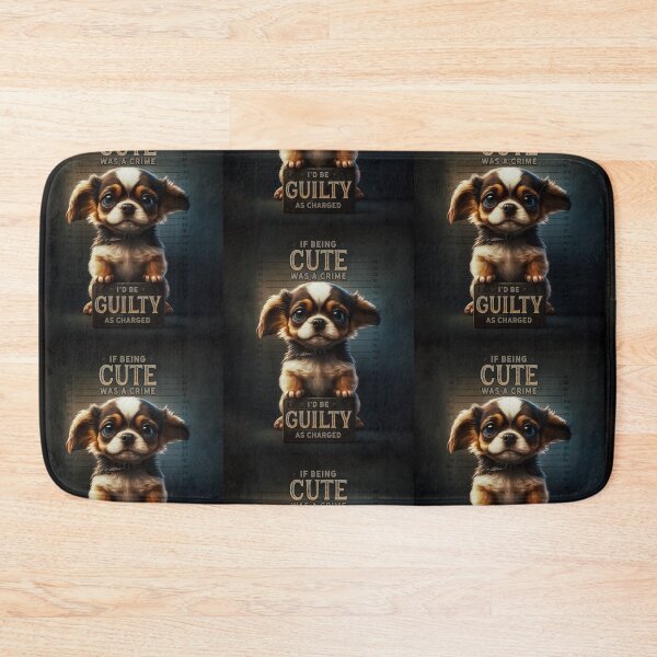 Item preview, If Being Cute Was A Crime, I'd Be Guilty As Charged. Cute puppy mugshot. designed and sold by HappyPrompt.