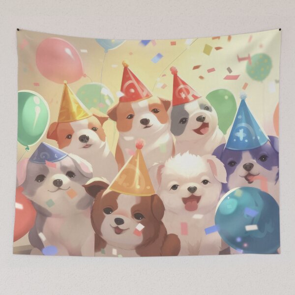 Artikelvorschau, Cheerful Canine Celebration entworfen und verkauft von SoloSeal.