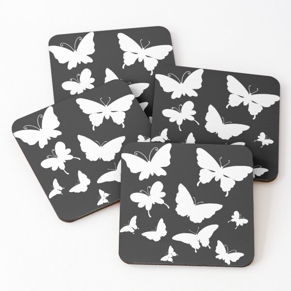 Item preview, Cute Butterfly patterns white designed and sold by Chaoticzarts.