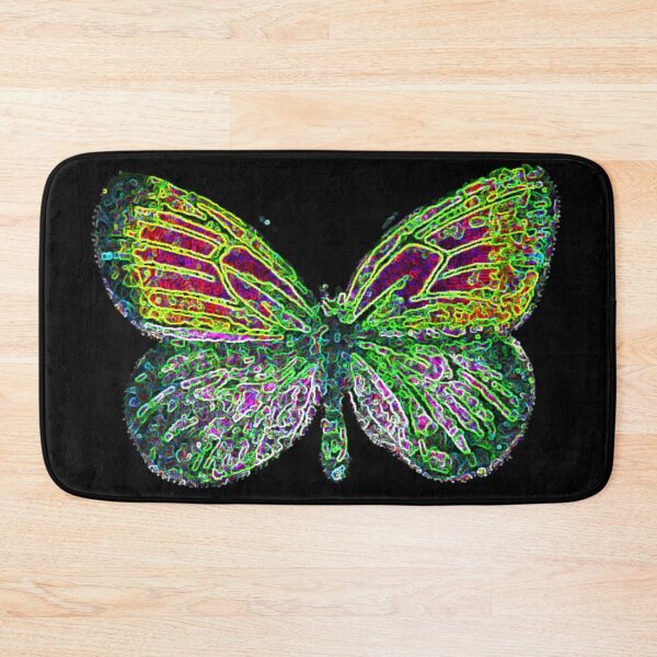 Item preview, Digital Butterfly Nature Abstract Pearly Heath Butterflies Green Pink Distortion designed and sold by kattakitty.