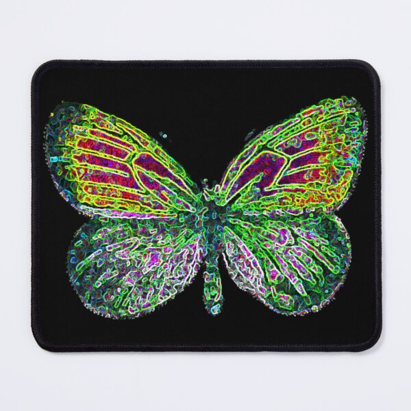 Item preview, Digital Butterfly Nature Abstract Pearly Heath Butterflies Green Pink Distortion designed and sold by kattakitty.