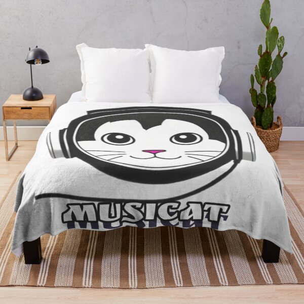 Item preview, Cat - Musicat Musical Cat Wearing Headphones Kitten Music Kawaii V15 designed and sold by DreamingAwake1.