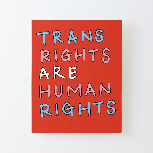 Trans Rights are Human Rights Trans Pride Canvas Mounted Print