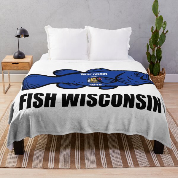 Item preview, Fish Wisconsin Flag designed and sold by Esskay Designs.