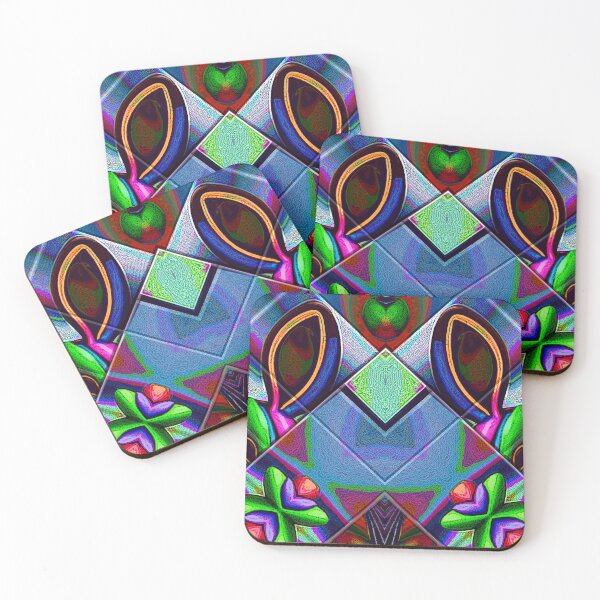 Item preview, *EASTER BUNNY EGGS BAUHAUS COLORFUL ABSTRACT PAINTING* designed and sold by Ralek.