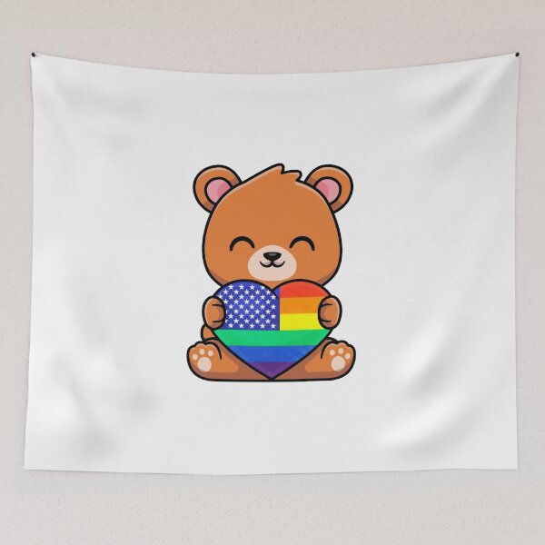 Item preview, Gay American Pride Teddy Bear designed and sold by everything4eva.