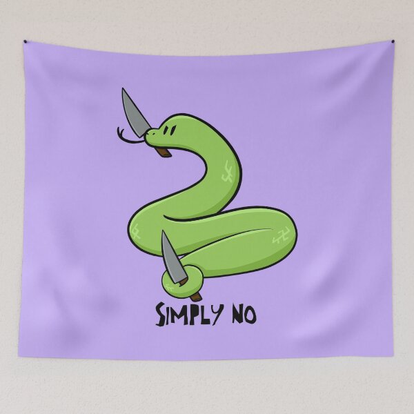 Item preview, Simply No Cartoon Green Snake designed and sold by JaxNaBox.