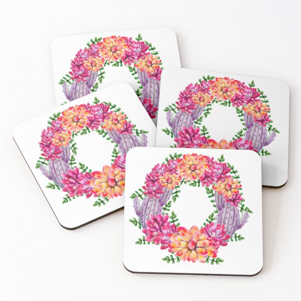 Item preview, I Love Cacti and Succulents Wreath designed and sold by Makanahele.