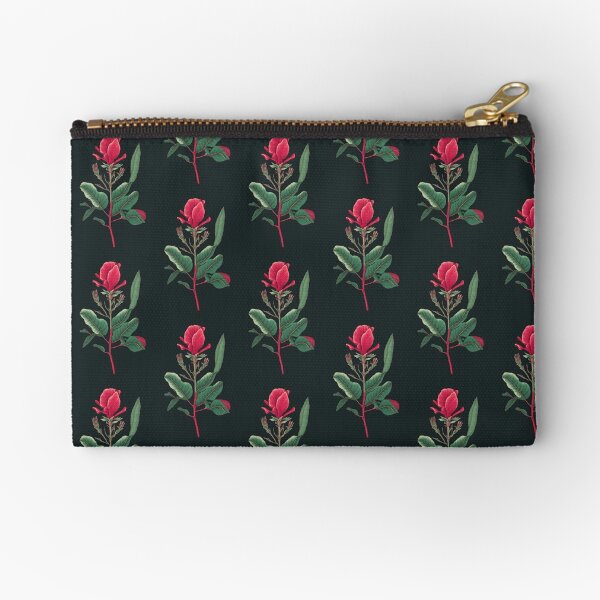 Botanical Art, Boho Exotica, Exotic Art Pattern Zipper Pouch