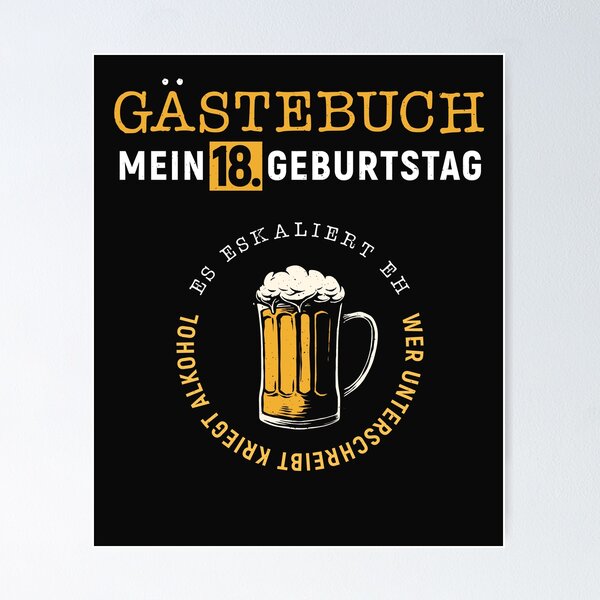 Artikelvorschau, 18. Geburtstag - Gästebuch & Freibier entworfen und verkauft von ChrisFeil.