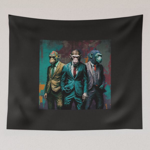 Item preview, Sensation Street Art G-M Designs Banker Monkeys designed and sold by G-M-Designs.