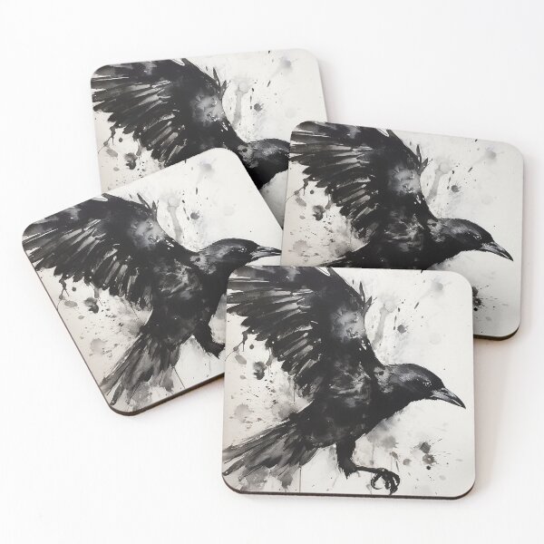 Item preview, Japanese Ink Art Crow designed and sold by Wenkafonte.