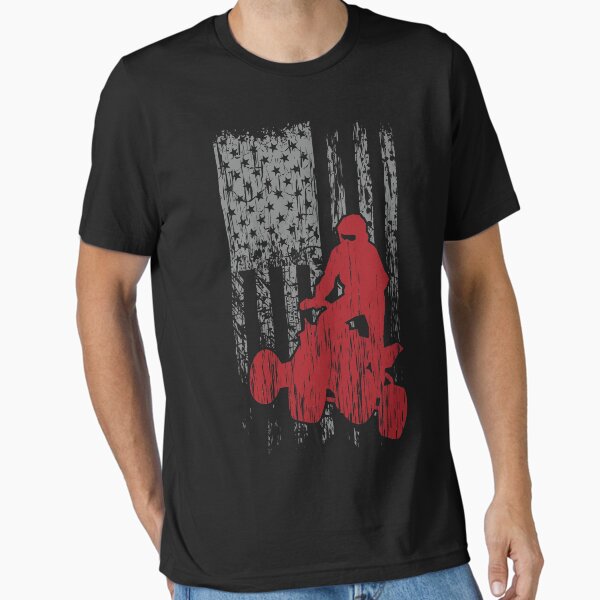 Item preview, USA ATV Quad Rider Grunge Flag designed and sold by offroadstyles.