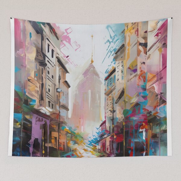 Item preview, Abstract Cityscape Full Painting designed and sold by SoloSeal.