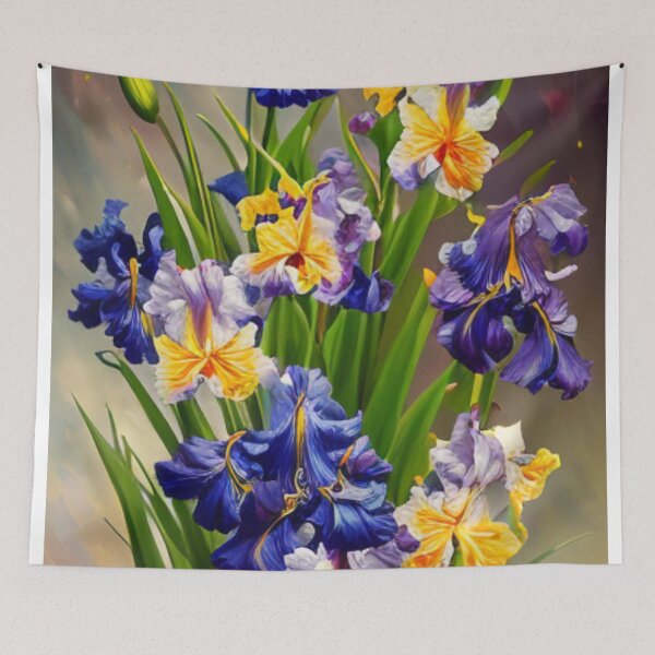 Item preview,  Irises Painting - Visual Art Form  designed and sold by HOMEDESIGNPRINT.