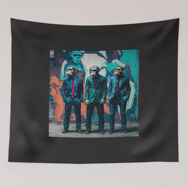 Item preview, Sensation Street Art G-M Designs three human monkeys in a suit designed and sold by G-M-Designs.