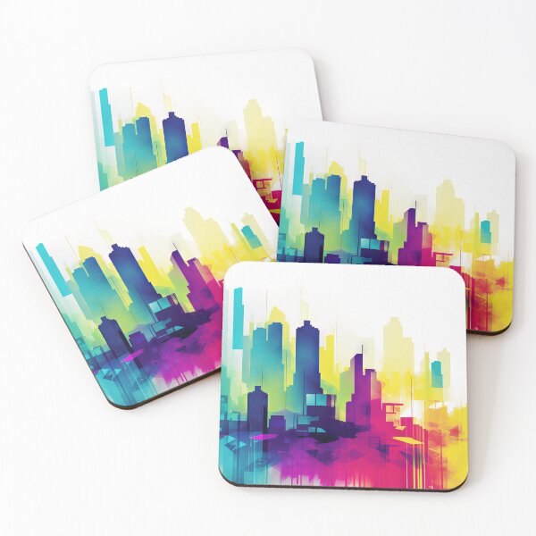 Artikelvorschau, Immersive Abstract Cityscape Painting entworfen und verkauft von SoloSeal.