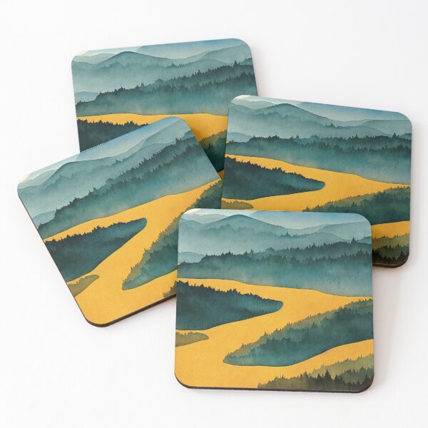 Item preview, Trees and Mountains - quiet peace designed and sold by Piotrek0001.